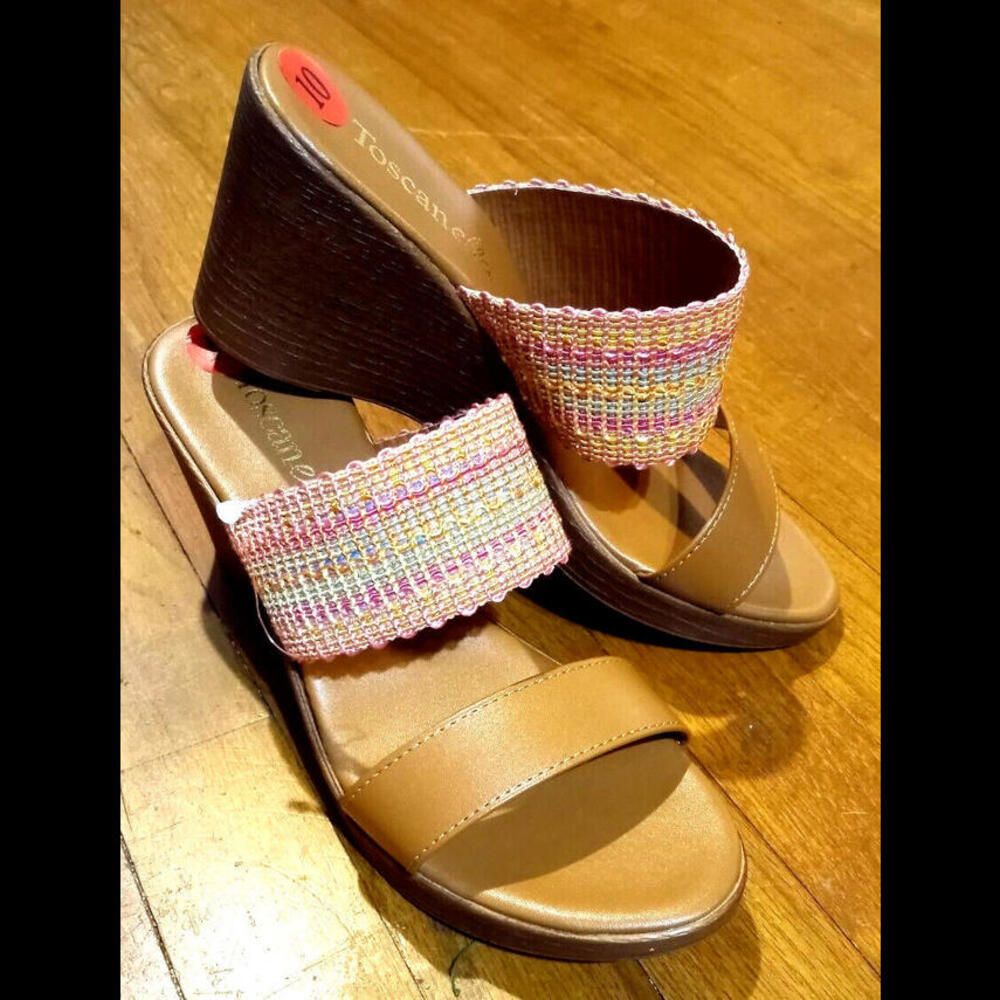 Sandals TOSCANELLA Italian Wedge Size 10 *NWOT* MSRP $89.00